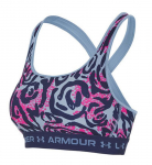 Topp Under Armour Crossback Mid Print Sports Bra - T&uuml;rkiissinine