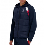 Meeste tennisejakk Le Coq Sportif Zipped Hooded Sweatshirt - Must