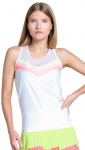Naiste tennisetopp Lucky in Love Sunset Spin Tie Back - Valge