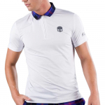 Meeste tennisepolo Hydrogen Tartan Zipped Tech Polo - Valge