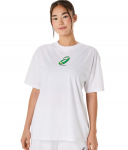 Naiste T-s&auml;rk Asics Court Graphic Short Sleeve - Valge
