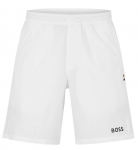 Meeste tennise&scaron;ortsid BOSS x Matteo Berrettini Functional Stretch Fabric Shorts With Logo Detailing And Mesh Details - Valge