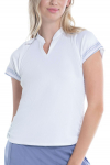 Naiste T-s&auml;rk Lucky in Love All About Ikat Stripe Short Sleeve Top - Valge
