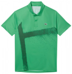 Meeste tennisepolo Lacoste Tennis x Novak Djokovic On Court - Roheline