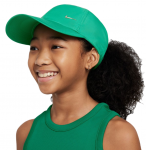 Tennisem&uuml;ts Nike Kids Dri-Fit Club Unstructured Metal Swoosh Cap - Roheline