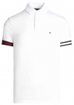 Meeste tennisepolo Tommy Hilfiger Flag Cuff Slim Fit - Valge
