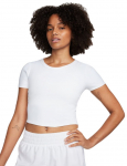 Naiste T-s&auml;rk Nike One Fitted Dir-Fit Short Sleeve Top - Valge