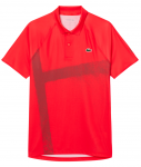 Meeste tennisepolo Lacoste Tennis x Novak Djokovic On Court - Punane