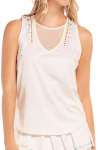 Naiste tennisetopp Lucky in Love Desert Vibes Arrow Stripe Tank - Valge