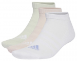 Tennisesokid Adidas 3-Stripes Cushioned Sportswear Low-Cut Crew Socks - Mitmev&auml;rviline