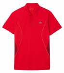 Meeste tennisepolo Lacoste Tennis x Novak Djokovic Ultra-Dry Polo - Punane