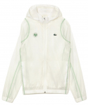 Meeste dressipluus Lacoste SPORT Roland Garros Edition After-Match Jacket - Valge