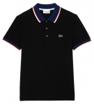 Meeste tennisepolo Lacoste Regular Fit Stretch Cotton Piqu&eacute; Contrast Collar Polo Shirt - Must