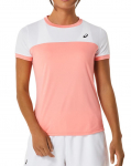 Naiste T-s&auml;rk Asics Court Short Sleeve Top - Roosa