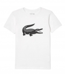 Poiste T-s&auml;rk Lacoste Oversized Tennis with XXL Logo - Valge