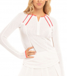 Naiste T-s&auml;rgid (pikkade k&auml;istega) Lucky in Love Core Whites Raglan Zip L/S - Valge
