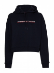 Naiste tennisejakk Tommy Hilfiger Regular Graphic Hood - T&uuml;rkiissinine