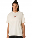 Naiste T-s&auml;rk Asics Court Graphic Short Sleeve - Beež