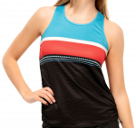 Naiste tennisetopp Lucky in Love Post a Plaid Post it Cinch Tank - Mitmev&auml;rviline