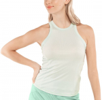 Naiste tennisetopp Lucky in Love Avant Garde 1.0 Architect Stripe Tank - Roheline