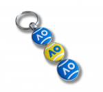 V&otilde;tmehoidja Australian Open Keyring Three Spining Tennis Ball - Mitmev&auml;rviline
