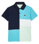 Poiste T-s&auml;rk Lacoste Recycled Pique Knit Tennis Polo Shirt - Sinine