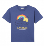 Poiste T-s&auml;rk Lacoste Printed Cotton - Sinine