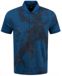 Meeste tennisepolo BOSS Cotton-Blend with Decorative Reflective Print - Sinine
