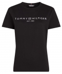 Naiste T-s&auml;rk Tommy Hilfiger Regular Corp Logo C-NK SS - Must