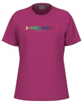 Naiste T-s&auml;rk Head Rainbow T-Shirt - Roosa