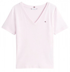 Naiste T-s&auml;rk Tommy Hilfiger Slim Cody V-NK Short Sleeves - Roosa