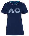 Naiste T-s&auml;rk Australian Open T-Shirt AO Textured Logo - Sinine
