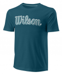 Meeste T-s&auml;rk Wilson Script Eco Cotton Tee Slimfit M - T&uuml;rkiissinine