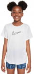 T&uuml;drukute T-s&auml;rk Nike Kids One Fitted Dri-Fit Short Sleeve - Valge