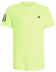 Poiste T-s&auml;rk Adidas Club 3 Stripes Tennis - Kollane