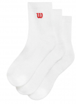 Tennisesokid Wilson Quarter Top Sock 3P - Valge
