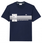 Meeste T-s&auml;rk Lacoste French Made Tennis Print Heavy T-Shirt - Sinine