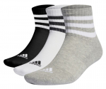Tennisesokid Adidas Cushioned Sportswear Mid-Cut Socks 3P - Mitmev&auml;rviline