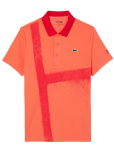 Meeste tennisepolo Lacoste Tennis x Novak Djokovic - Oranž
