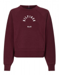 Naiste tennisejakk Tommy Hilfiger RLX Sueded Modal C NK Sweatshirt - Punane