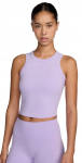 Naiste tennisetopp Nike One Fitted Dir-Fit Short Sleeve Crop Tank - Lilla
