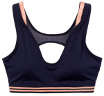 Topp Lacoste Contrast Accents And Cut-Outs Sports Bra - Sinine
