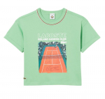 Naiste T-s&auml;rk Lacoste Roland-Garros Edition Jersey - Roheline