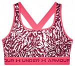 Topp Under Armour Women's Armour Mid Crossback Printed Sports Bra - Roosa