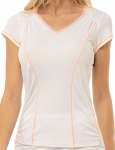 Naiste T-s&auml;rk Lucky in Love Eyelet Go Rib Uplift T-Shirt Women - Valge