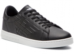 Meeste tennisejalatsid EA7 Unisex Leather Sneaker - Must