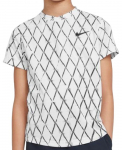 Poiste T-s&auml;rk Nike Court Dri-Fit Victory SS Top Printed - Valge