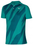 Meeste tennisepolo Mizuno Shadow Polo - T&uuml;rkiissinine