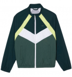 Poiste džemper Lacoste Recycled Fiber Colourblock Zipped Jacket - Roheline