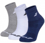 Tennisesokid Babolat Quarter 3 Pairs Pack Socks - Mitmev&auml;rviline